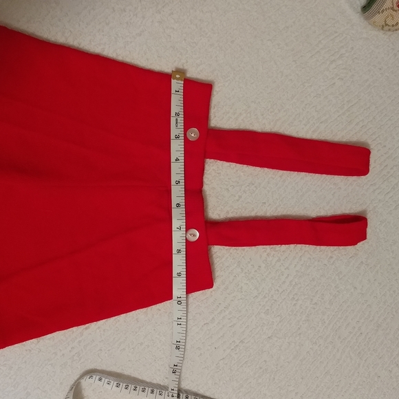 5/$20 SALE Red Creative Knits by Sternberg vintage suspenders 50s / 60s romper - Picture 11 of 13